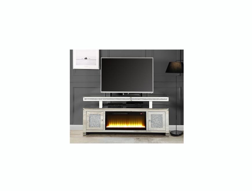 Fireplace TV stands with built-in electric fireplaces, media storage, and LED flame effects. Stylish entertainment consoles designed for warmth and functionality.