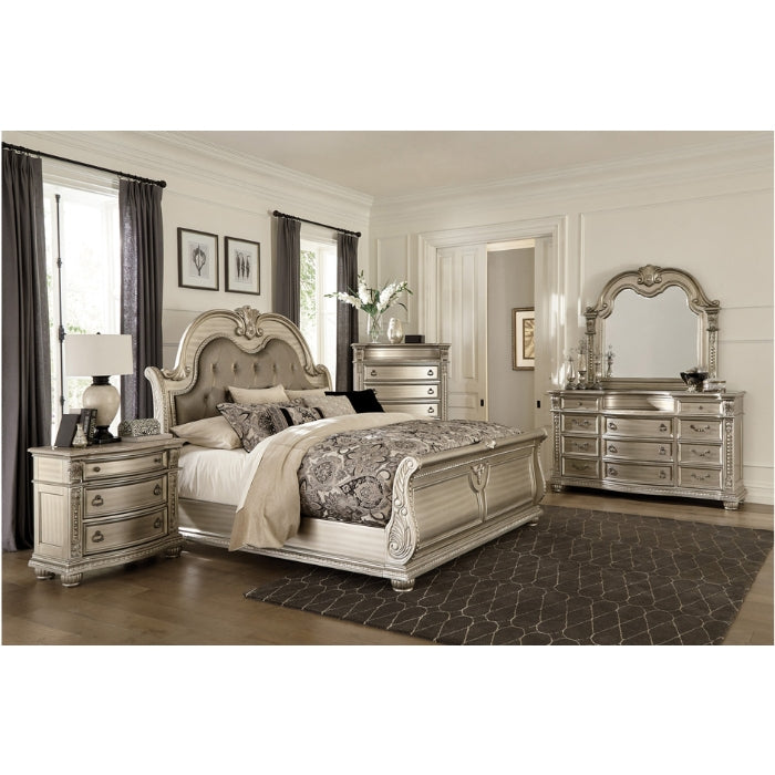 Bedroom sets with beds, dressers, mirrors, and nightstands in modern, traditional, rustic, and glam styles. Complete furniture packages for a stylish bedroom upgrade.