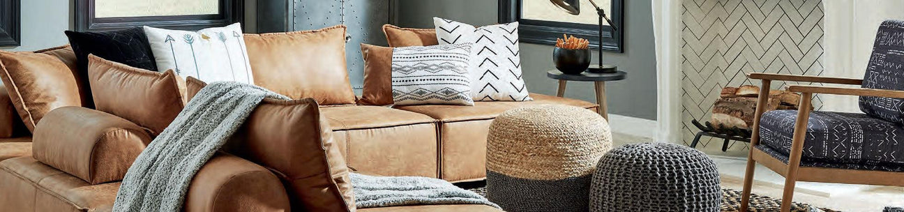 Collection of accent furniture including cabinets, tables, benches, and chairs. Features wood, glass, and metal designs in modern, glam, rustic, and traditional styles.