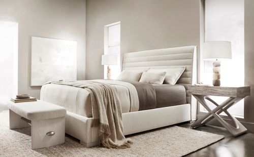 Elegant bedroom furniture set featuring a stylish bed, dresser, and nightstands for a cozy and sophisticated space.