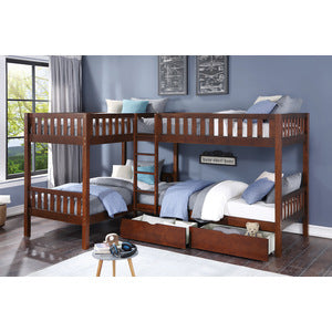 Bunk beds for kids and teens with twin, full, and storage options. Space-saving bedroom furniture with safety rails, modern and classic designs, and durable construction.