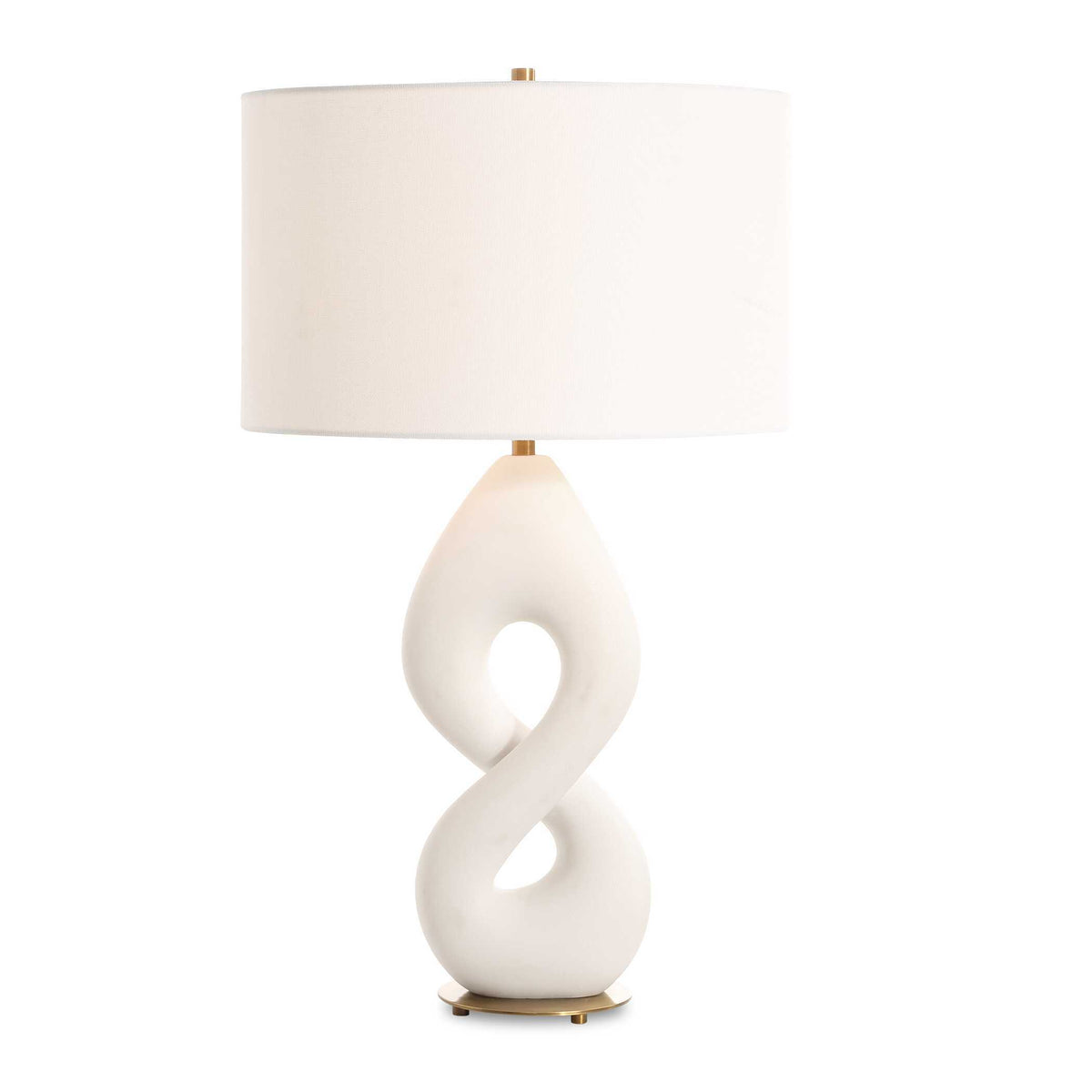 Meridian Ivory Stone Table Lamp - White by Uttermost - View 1