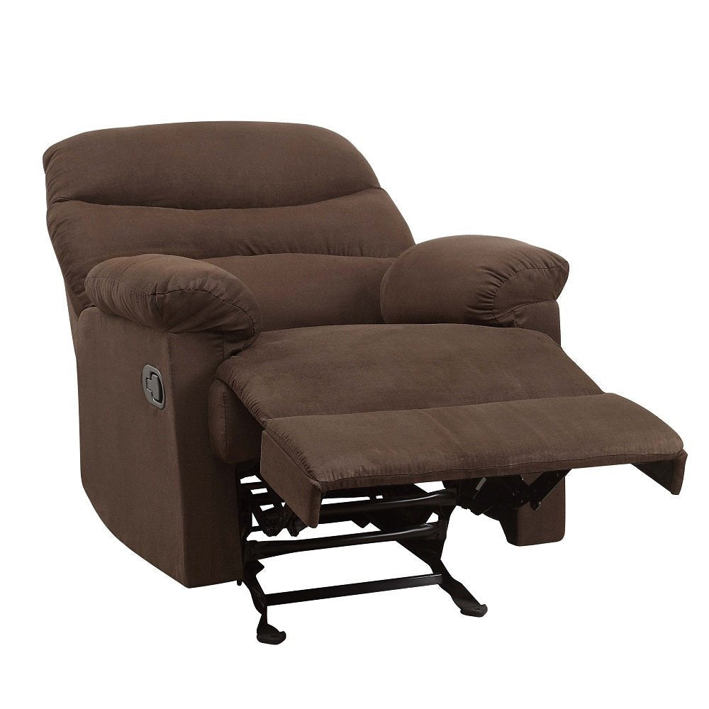 Arcadia Motion Recliner 00632W Chocolate Microfiber | Acme | Home Elegance USA