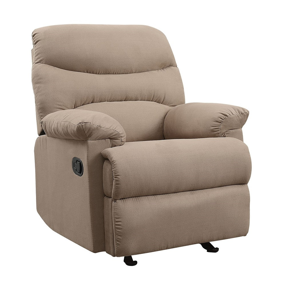 Arcadia Motion Glider Recliner 634 Light Brown Microfiber | Acme | Home Elegance USA
