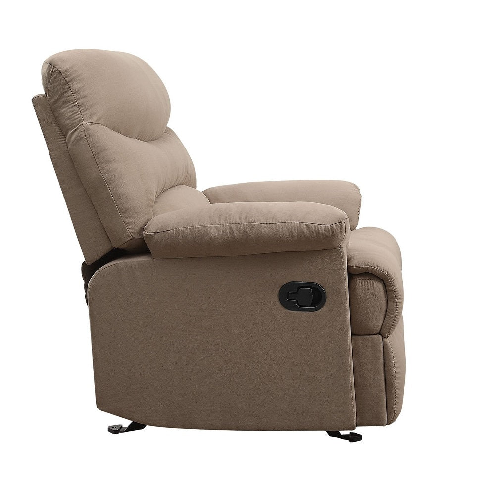 Arcadia Motion Glider Recliner 634 Light Brown Microfiber | Acme | Home Elegance USA