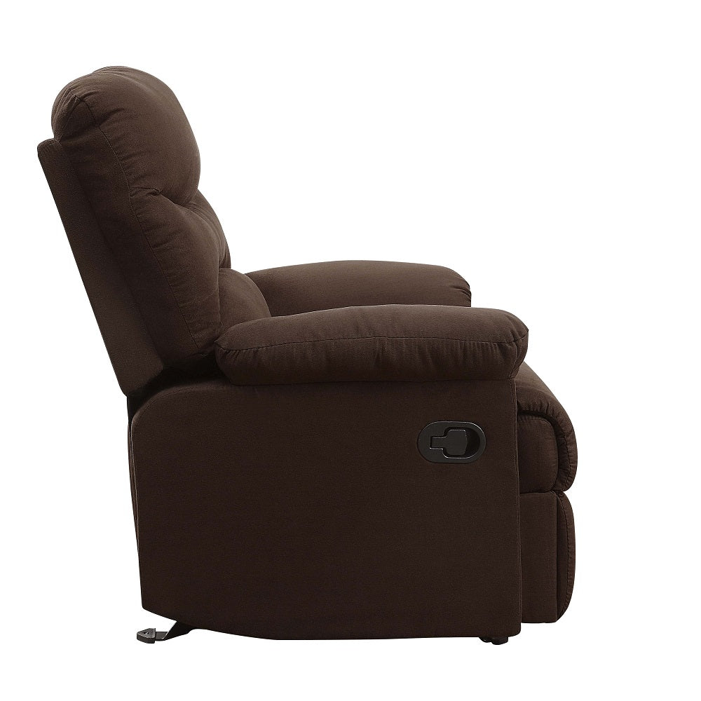 Arcadia Motion Glider Recliner 635 Chocolate Microfiber | Acme | Home Elegance USA