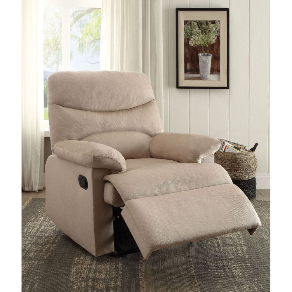 Arcadia Motion Recliner 702 Beige Woven Fabric | Acme | Home Elegance USA