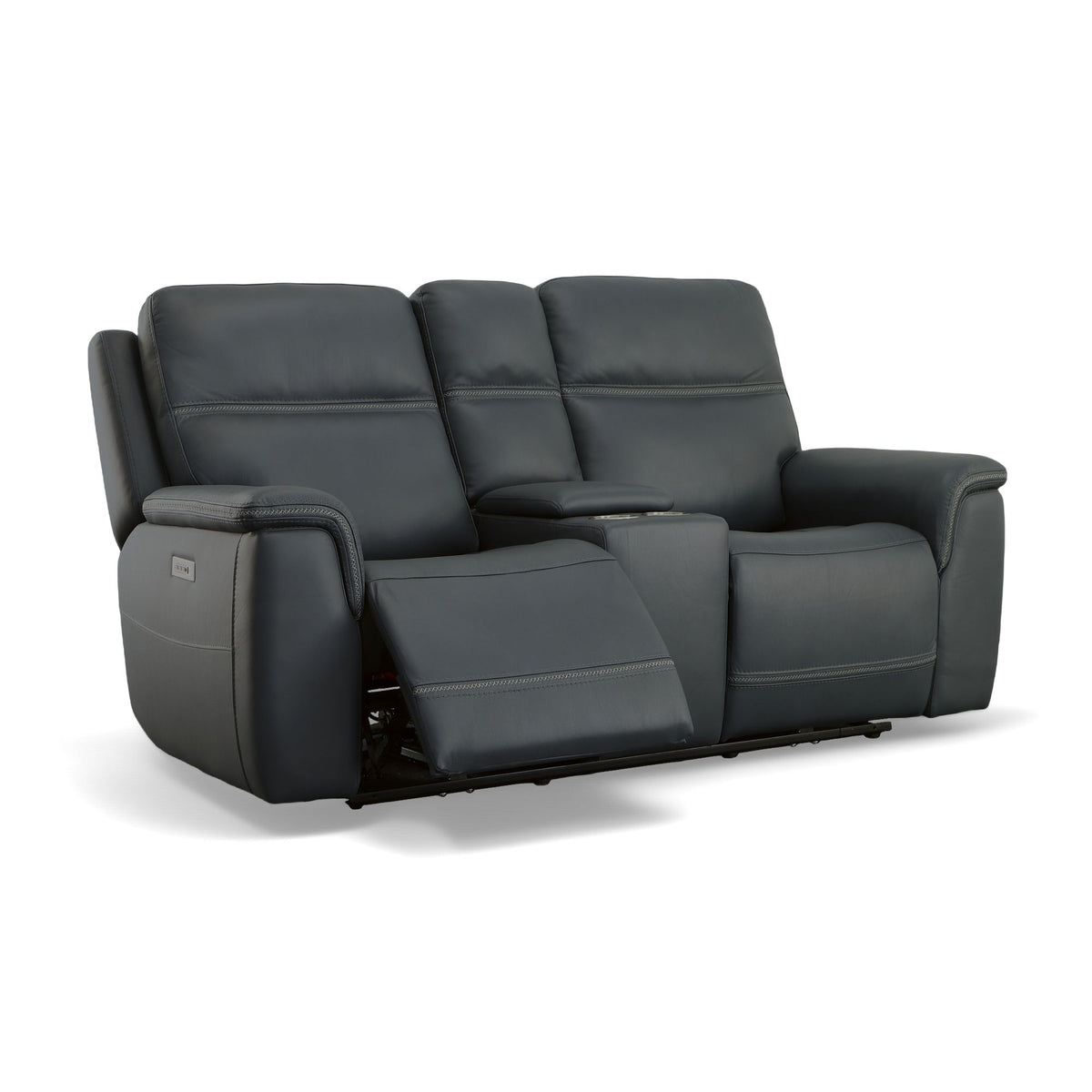 Sawyer Power Recl Loveseat With Console, Power Headrests, Lumbar - Marine | Flexsteel