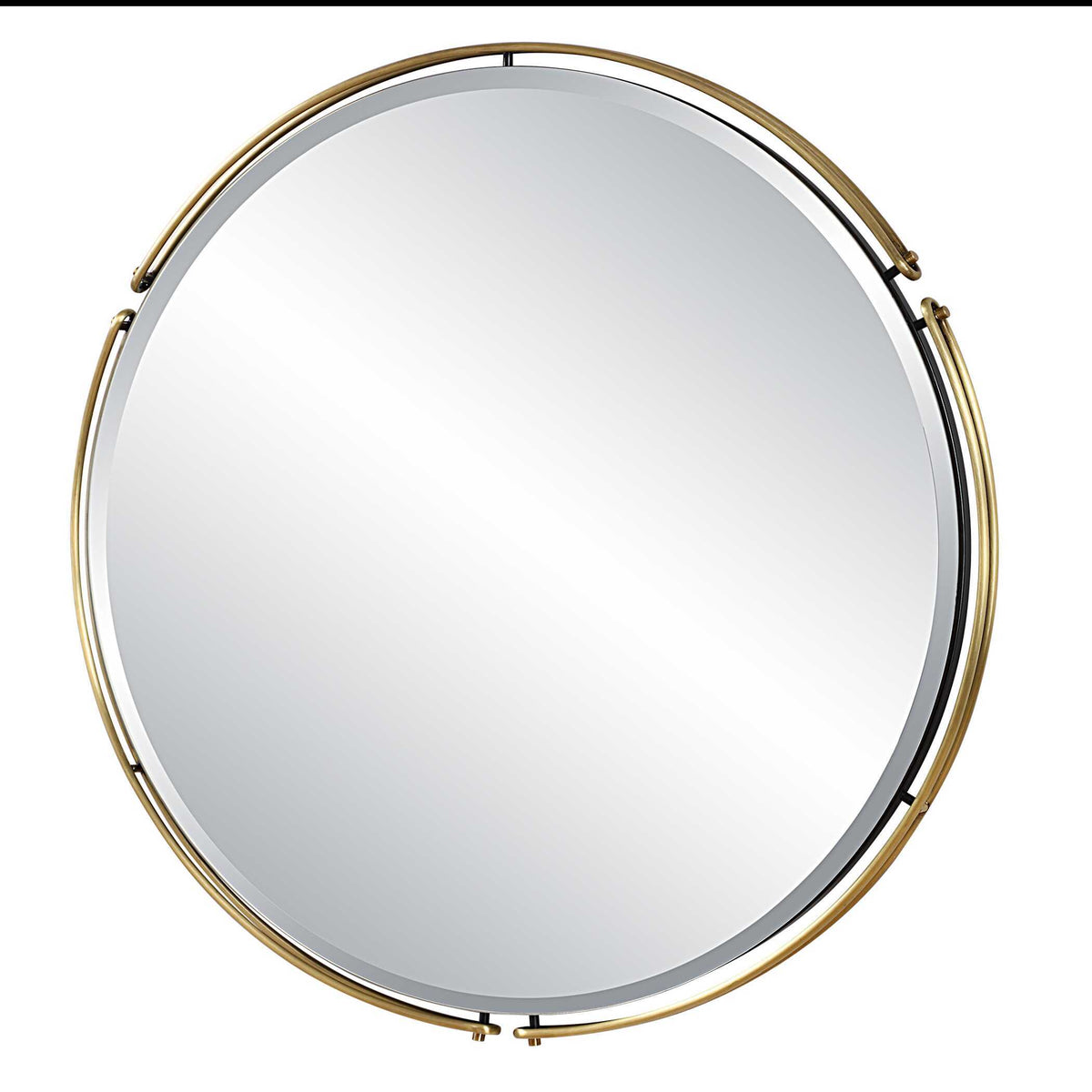 Wesley Round Mirror - Gold by Uttermost - View 4