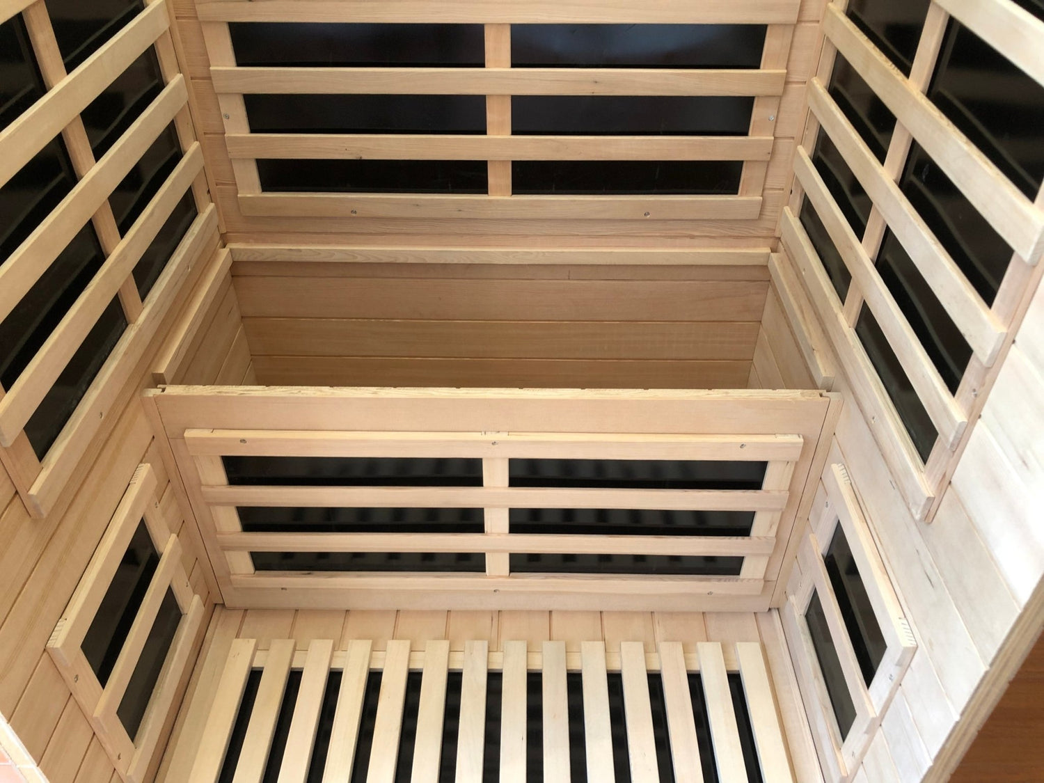 Deluxe version Plus One person Far infrared Hemlock Sauna room with LED colour lights | Home Elegance USA