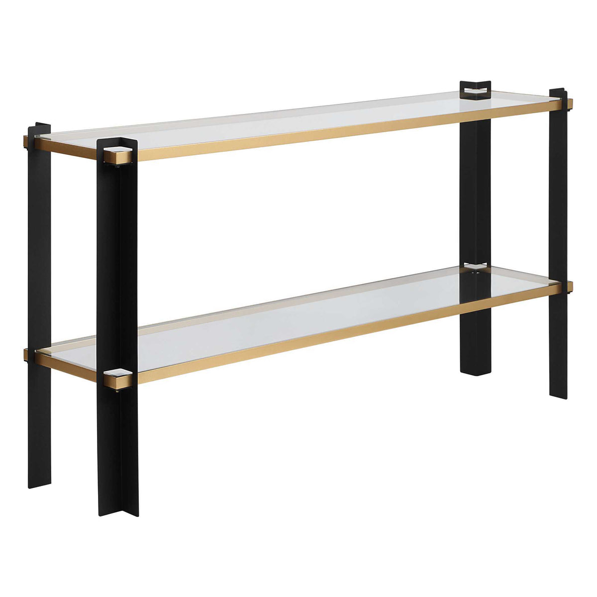 Cunene Contemporary Console Table - Black / Gold by Uttermost - View 4