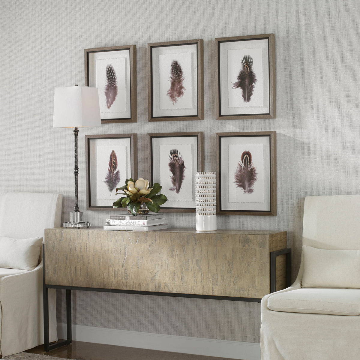 Birds Of A Feather Framed Prints (Set of 6) - Dark Brown by Uttermost - View 4