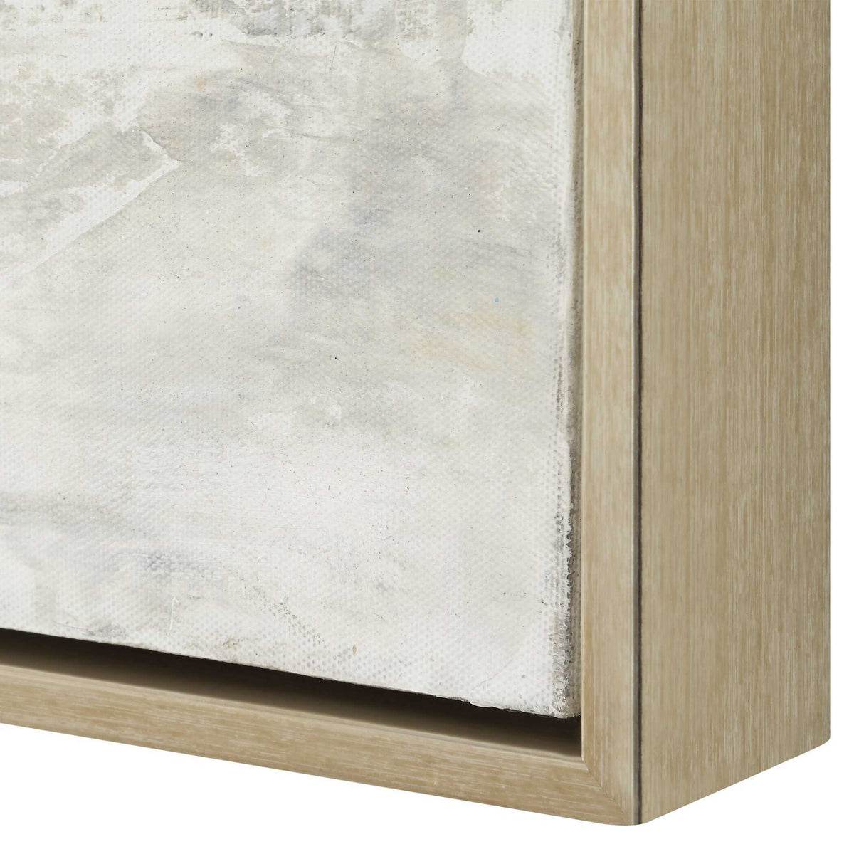 Hours In Silence Abstract Art - Gray / White by Uttermost - View 4