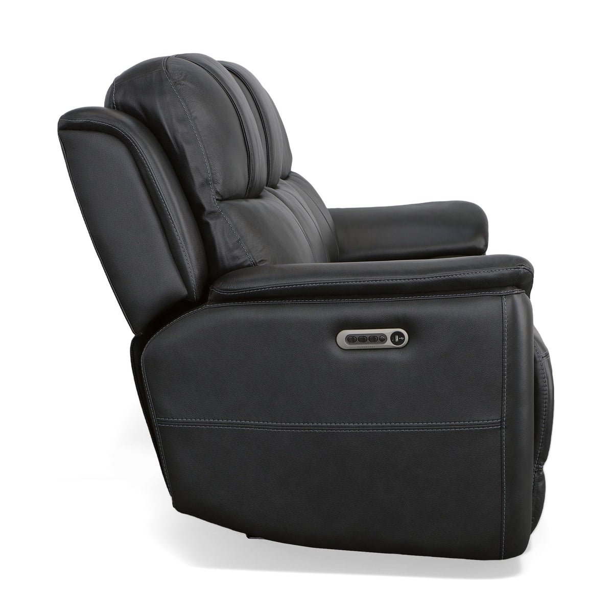 Crew Power Reclining Sofa With Power Headrests & Lumbar - Raven | Flexsteel