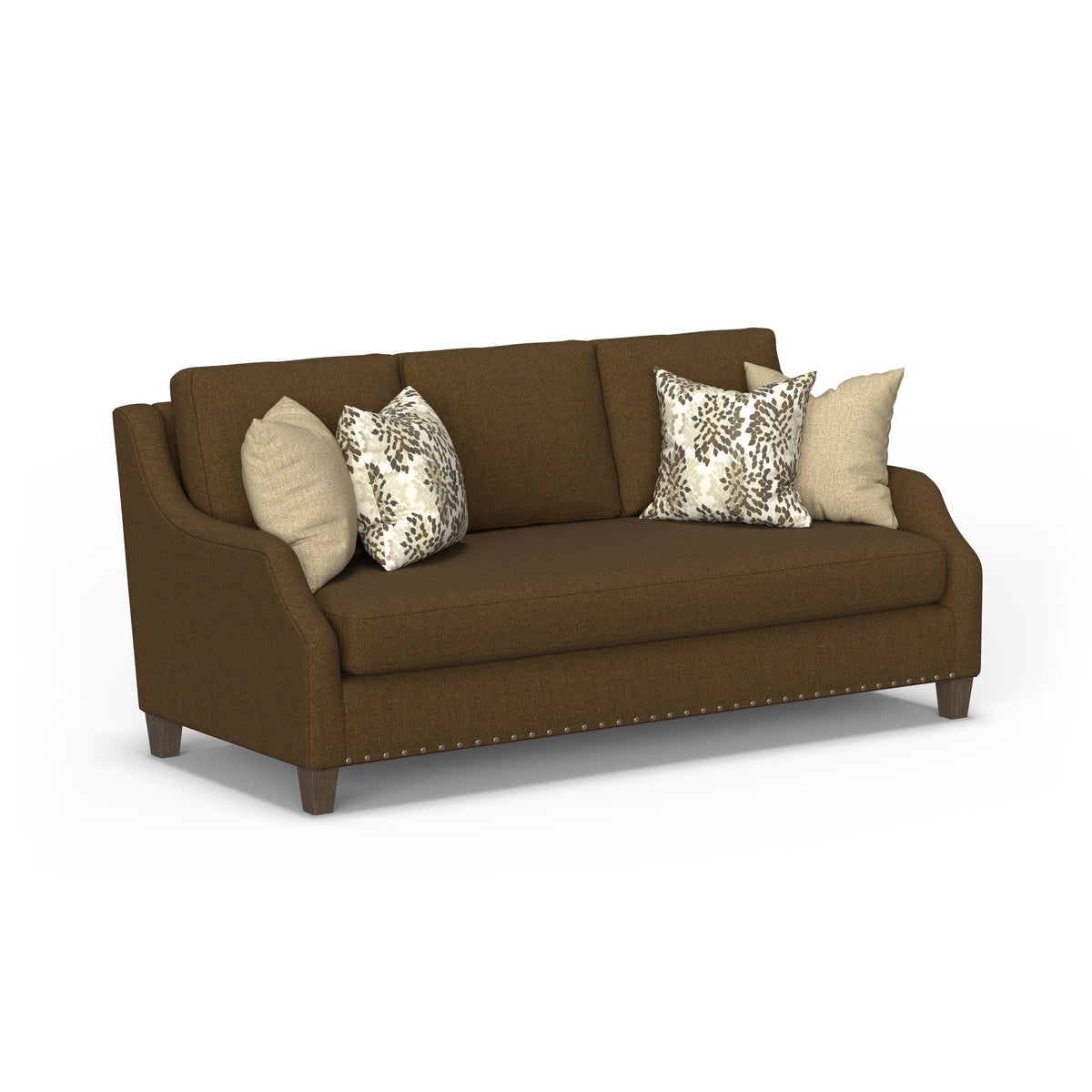Gianna Fabric Bench Sofa With Nailhead Trim | Flexsteel