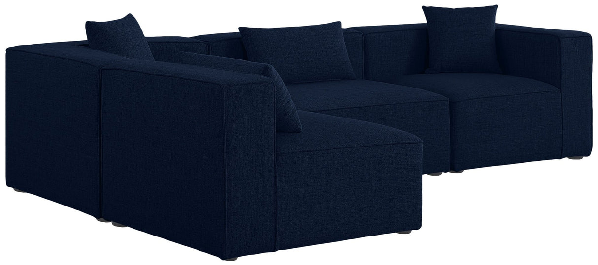 Cube - Modular Sectional 4 Piece - Navy | Home Elegance USA