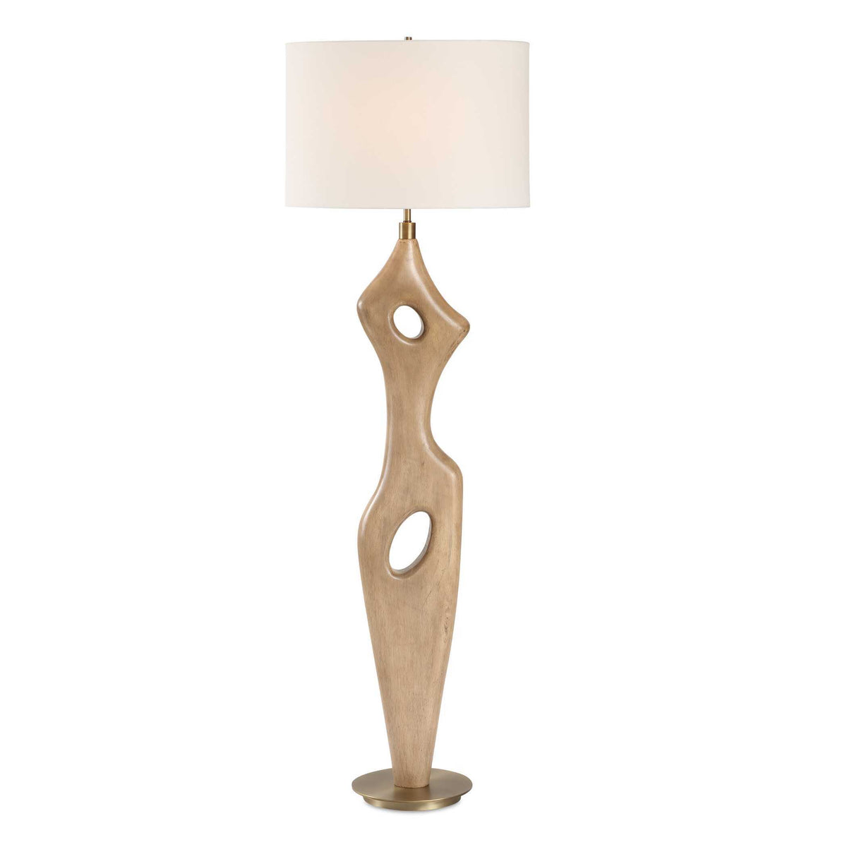 Almyra Solid Wood Floor Lamp - Light Brown by Uttermost - View 1