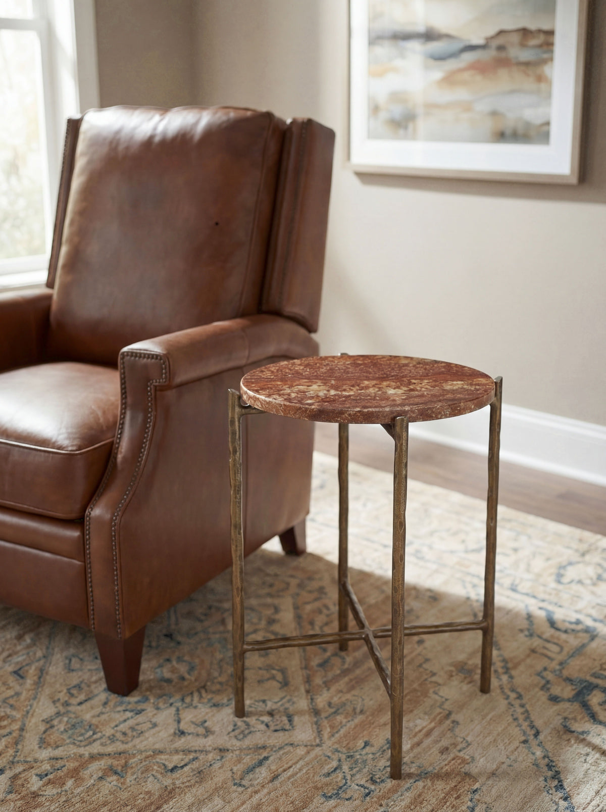 Melange Joie De Vivre Spot Table - Red / Gold by Hooker Furniture - View 2