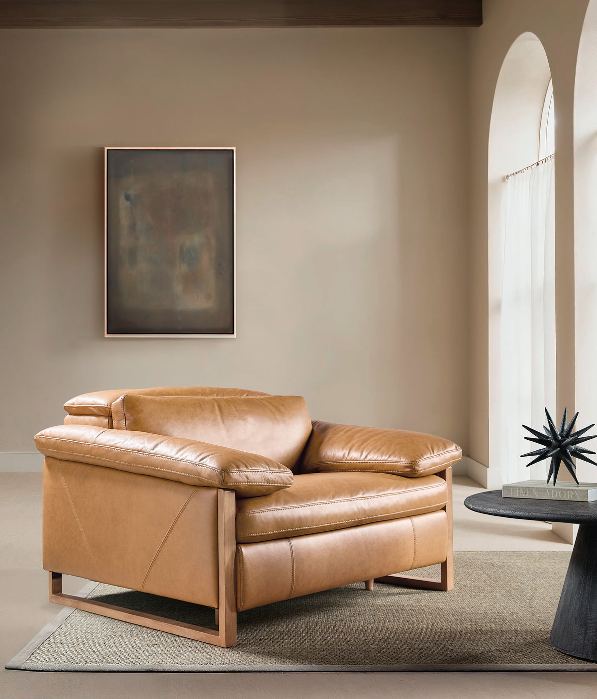 Jericho Power Recliner With Power Headrest - Light Brown by Hooker Furniture - View 5