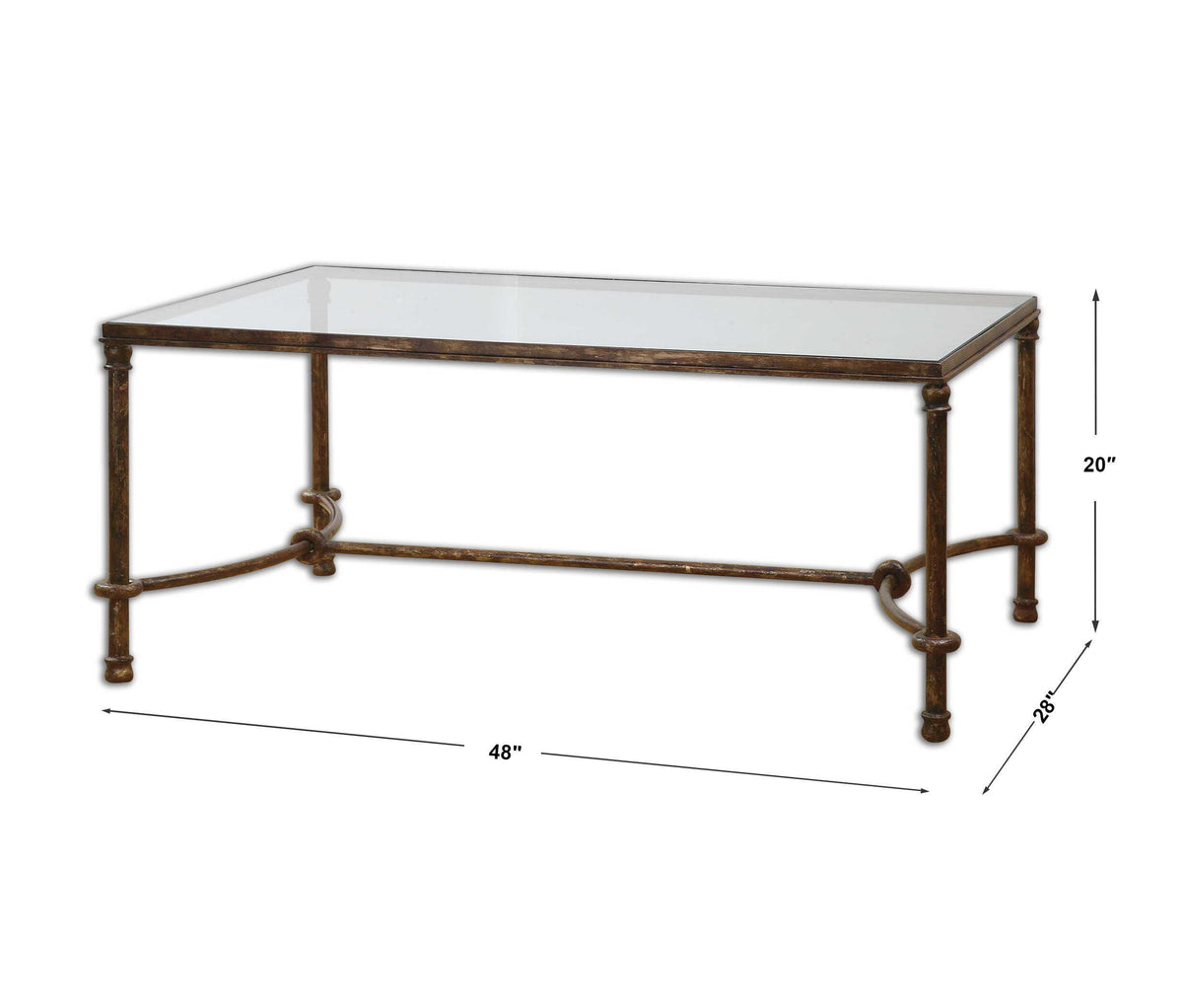 Warring Iron Coffee Table - Dark Brown by Uttermost - View 5