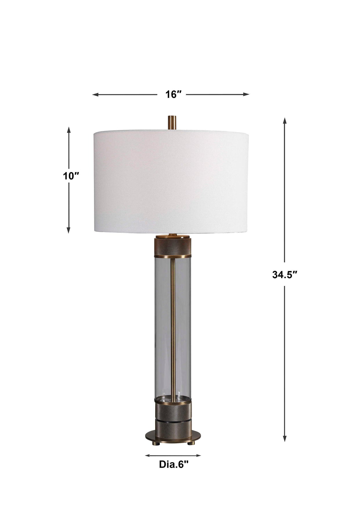 Anmer Industrial Table Lamp - Light Brown / White by Uttermost - View 8