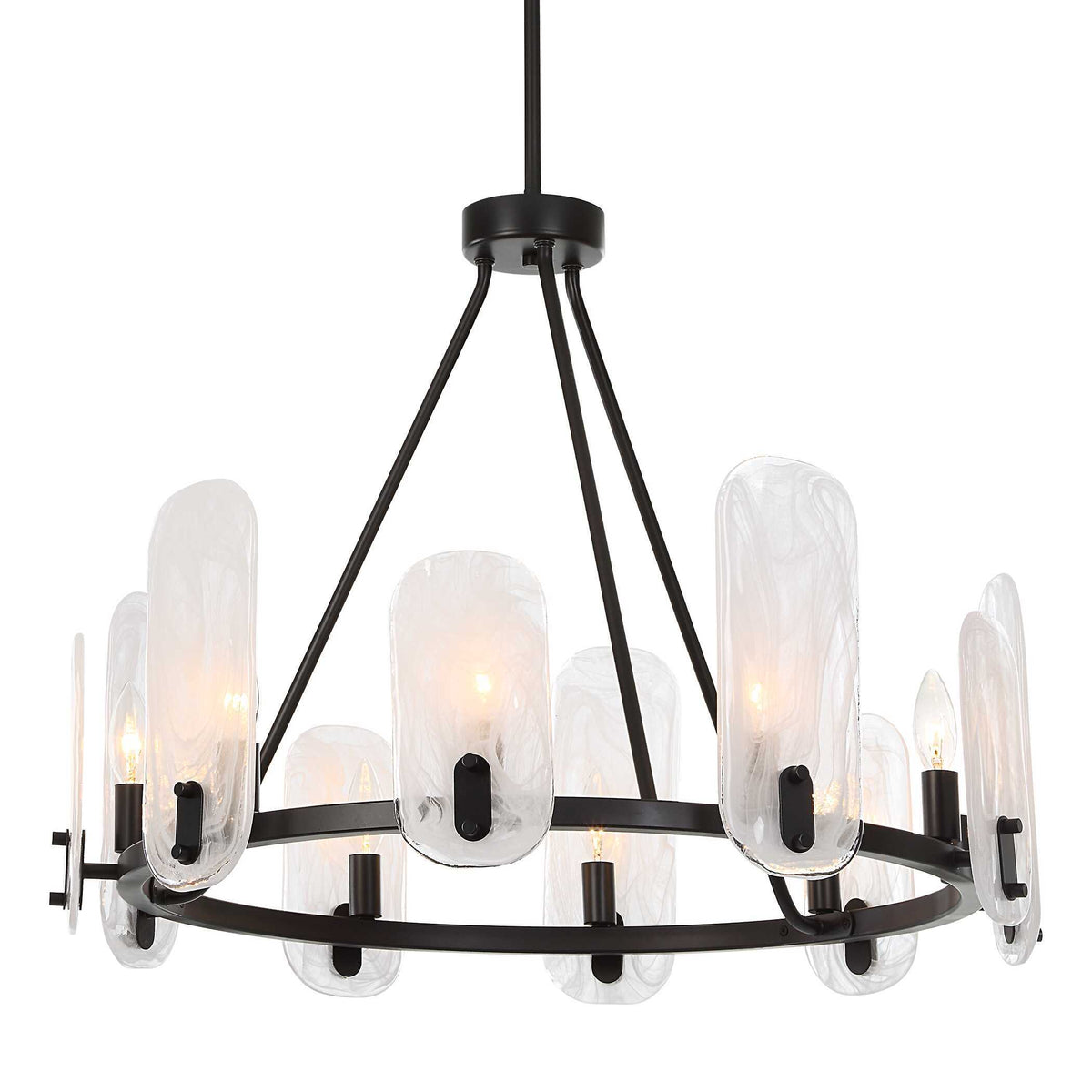 Ellipse 10 Light Chandelier - Bronze by Uttermost - View 8
