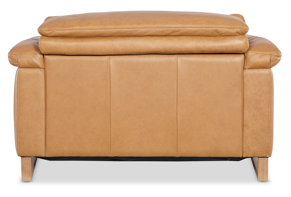 Jericho Power Recliner With Power Headrest - Light Brown by Hooker Furniture - View 6