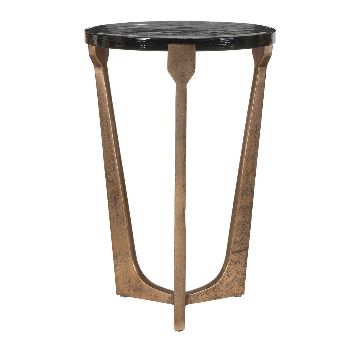 Bohdi Outdoor Accent Table Brass / Black - Gold / Black by Uttermost - View 3