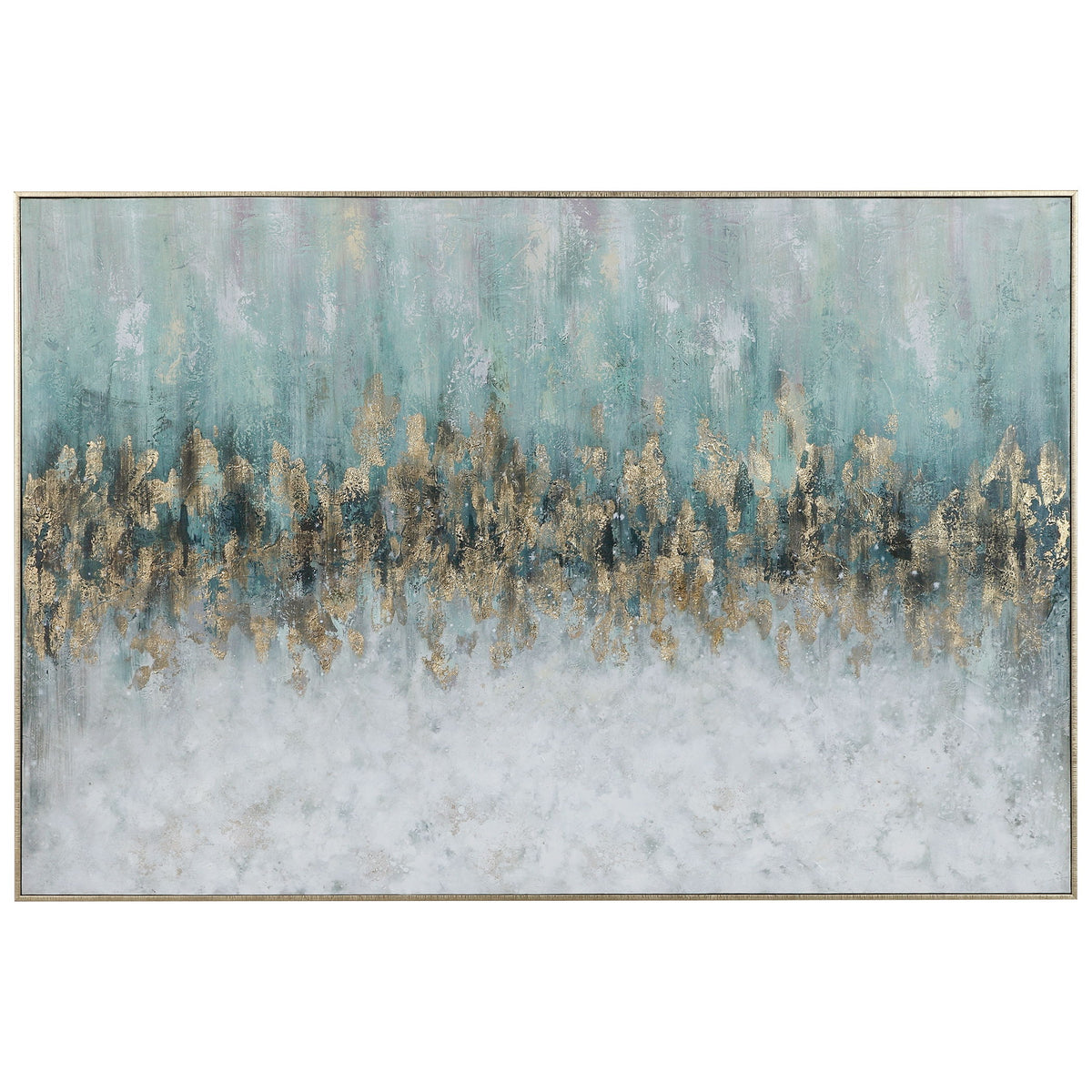 Divide Hand Painted Art - Blue / Beige by Uttermost - View 1