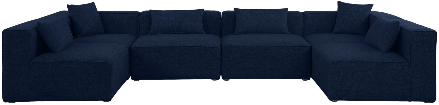 Cube - Modular Sectional 6 Piece - Navy | Home Elegance USA