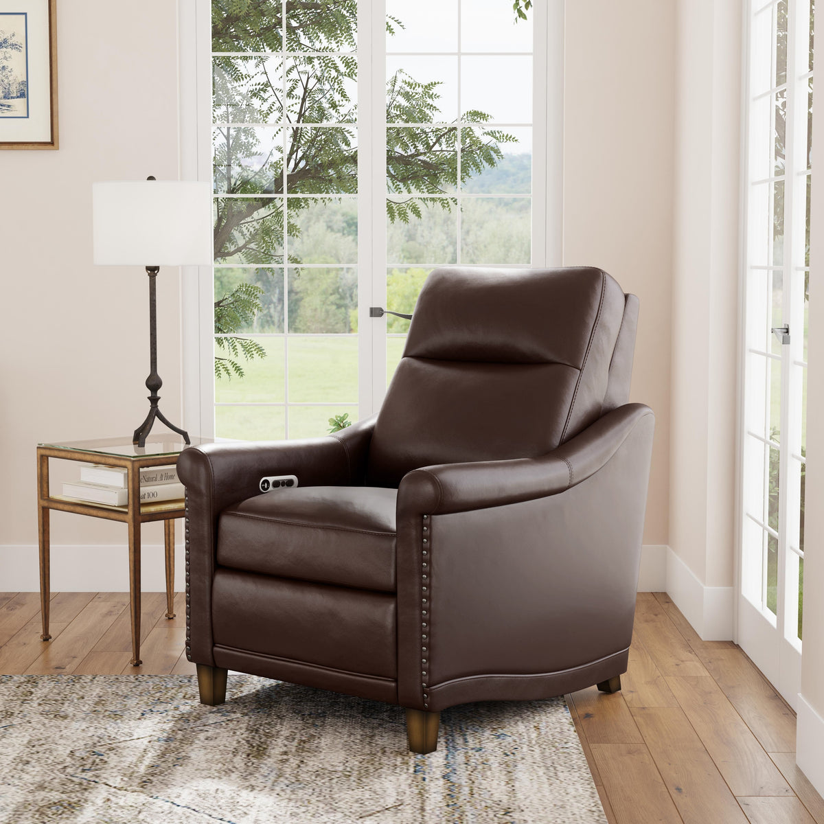 Elizabeth Power Recliner With Power Headrest - Brunette | Flexsteel