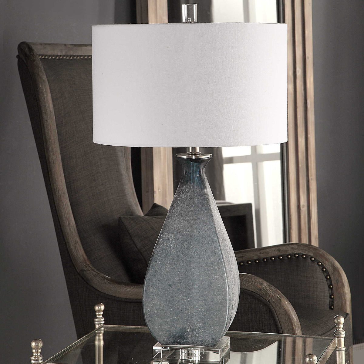 Atlantica Lamp Ocean Blue - Blue / Beige by Uttermost - View 6