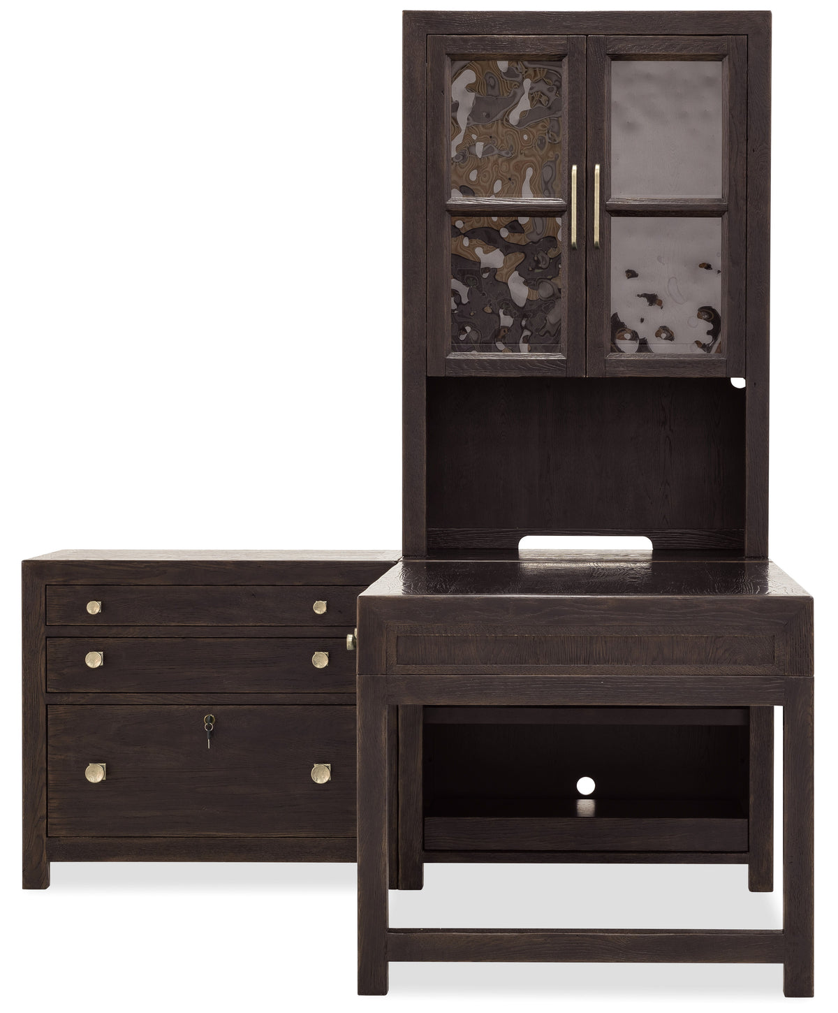 Driftwood Bookcase Hutch Burnt Timber - Dark Brown by Hooker Furniture - View 6