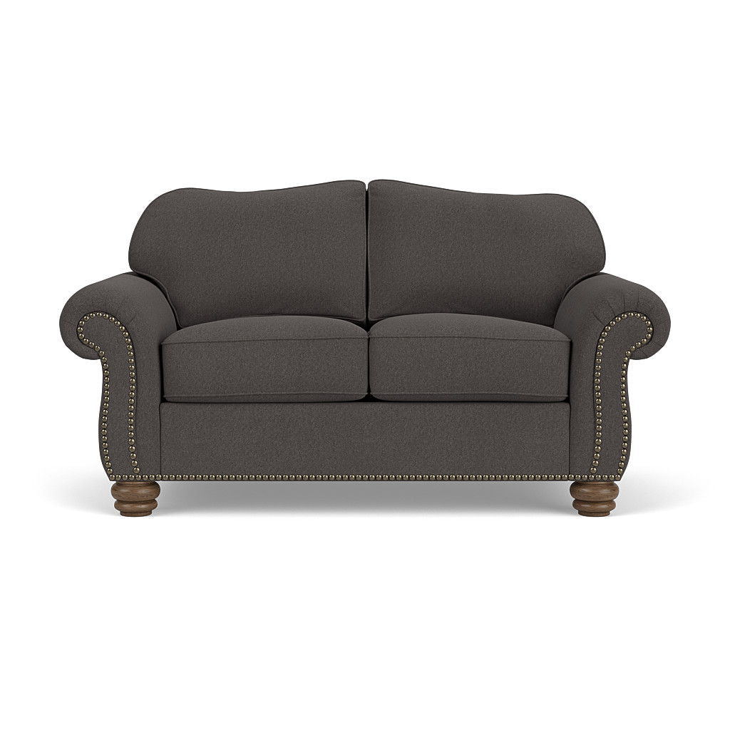 Bexley Leather Loveseat, Nailhead Trim | Flexsteel