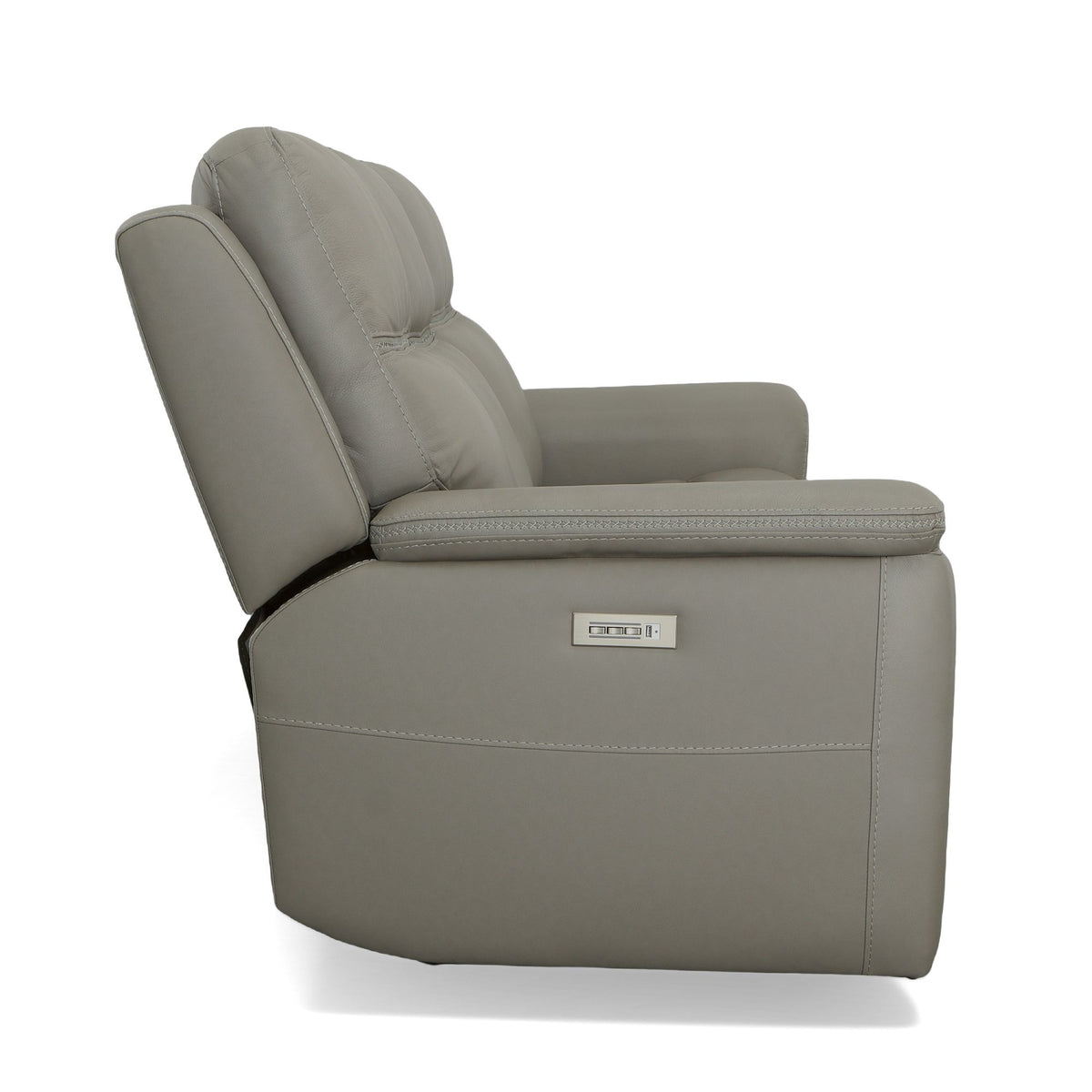 Sawyer Power Reclining Sofa With Power Headrests & Lumbar - Gray | Flexsteel