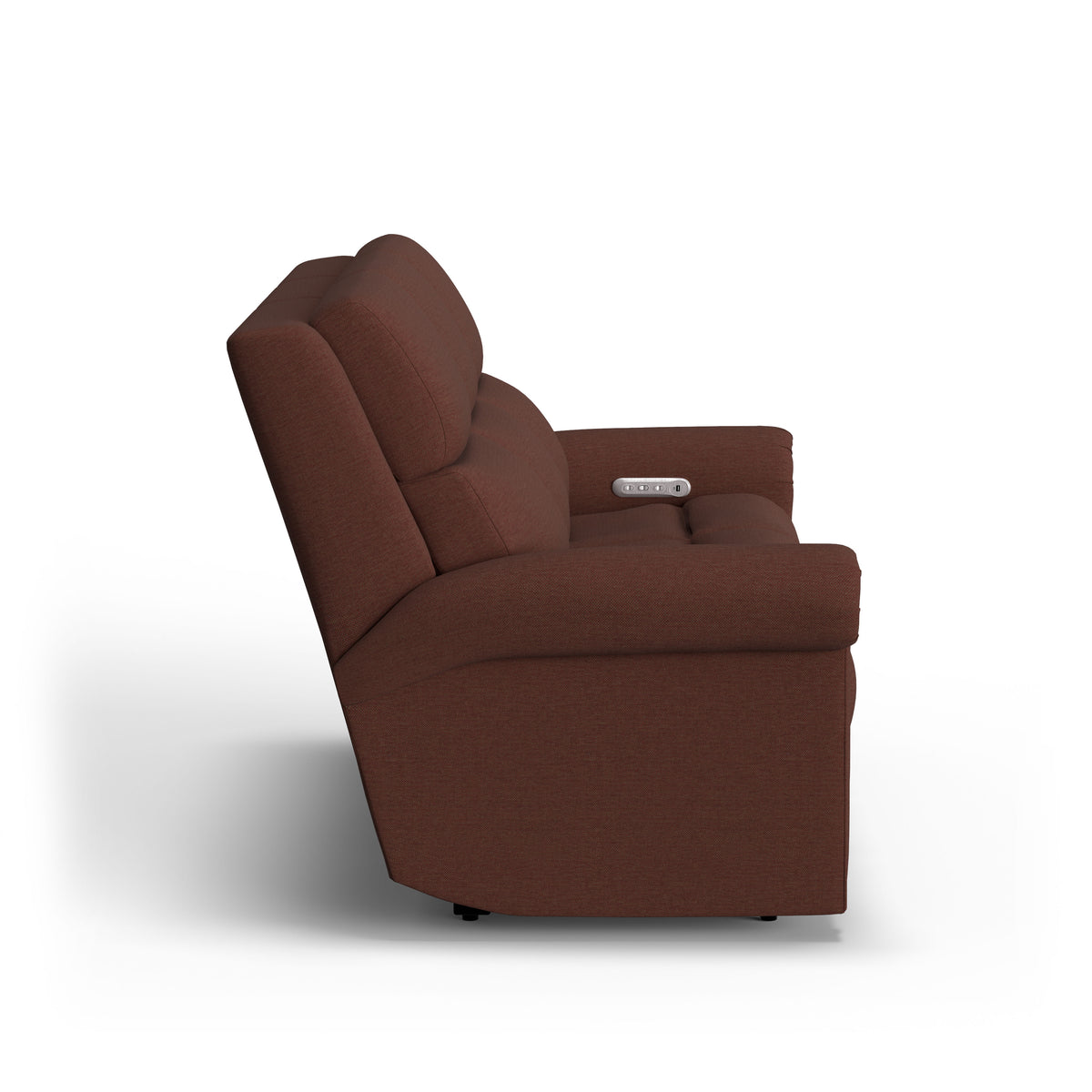 Bernard Power Reclining Fabric Sofa With Console, Power Headrest, & Lumbar | Flexsteel
