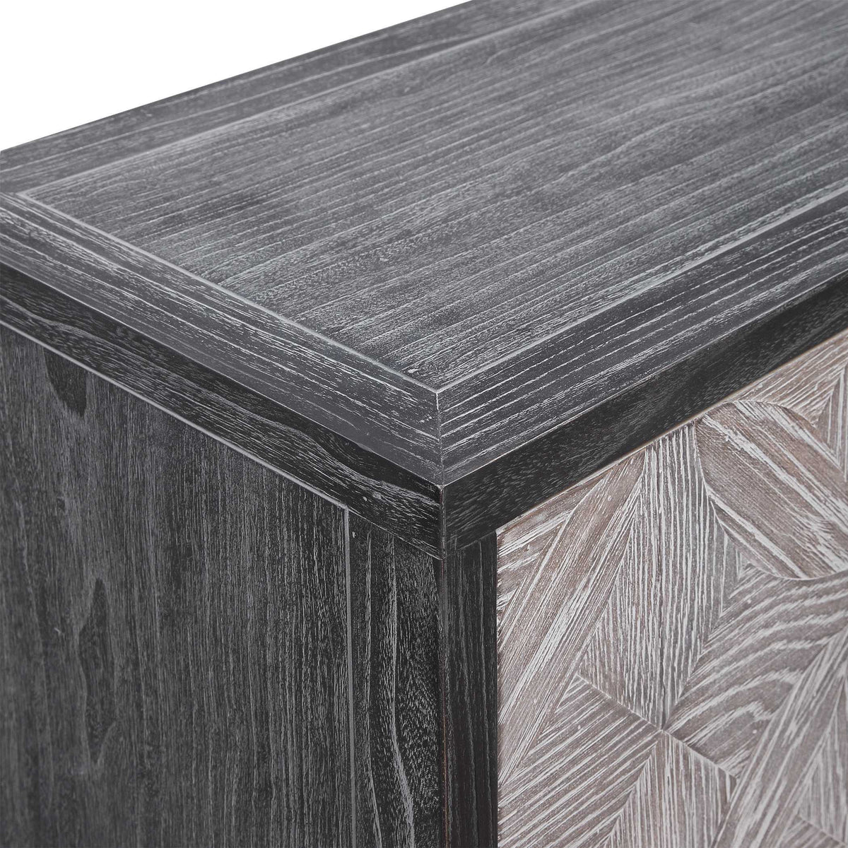 Laurentia 2 Door Accent Cabinet Black & Silver - Black / Silver by Uttermost - View 6