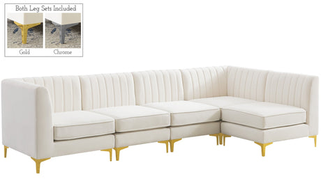 Alina - Modular Sectional 5 Piece - Cream - Fabric | Home Elegance USA