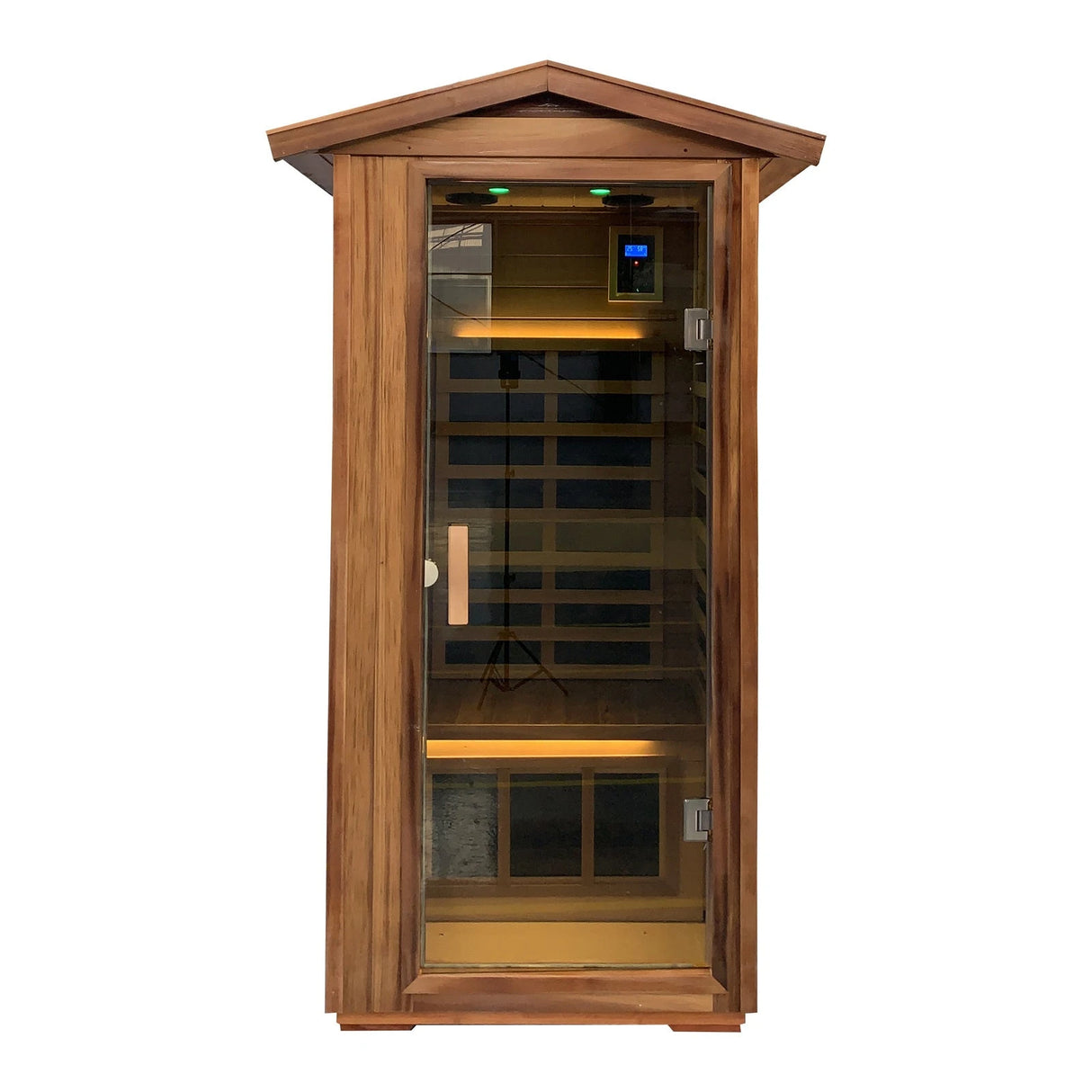 Red Cedar 1-Person Infrared Sauna – Indoor & Outdoor Wooden Home Sauna - sold by Home Elegance USA