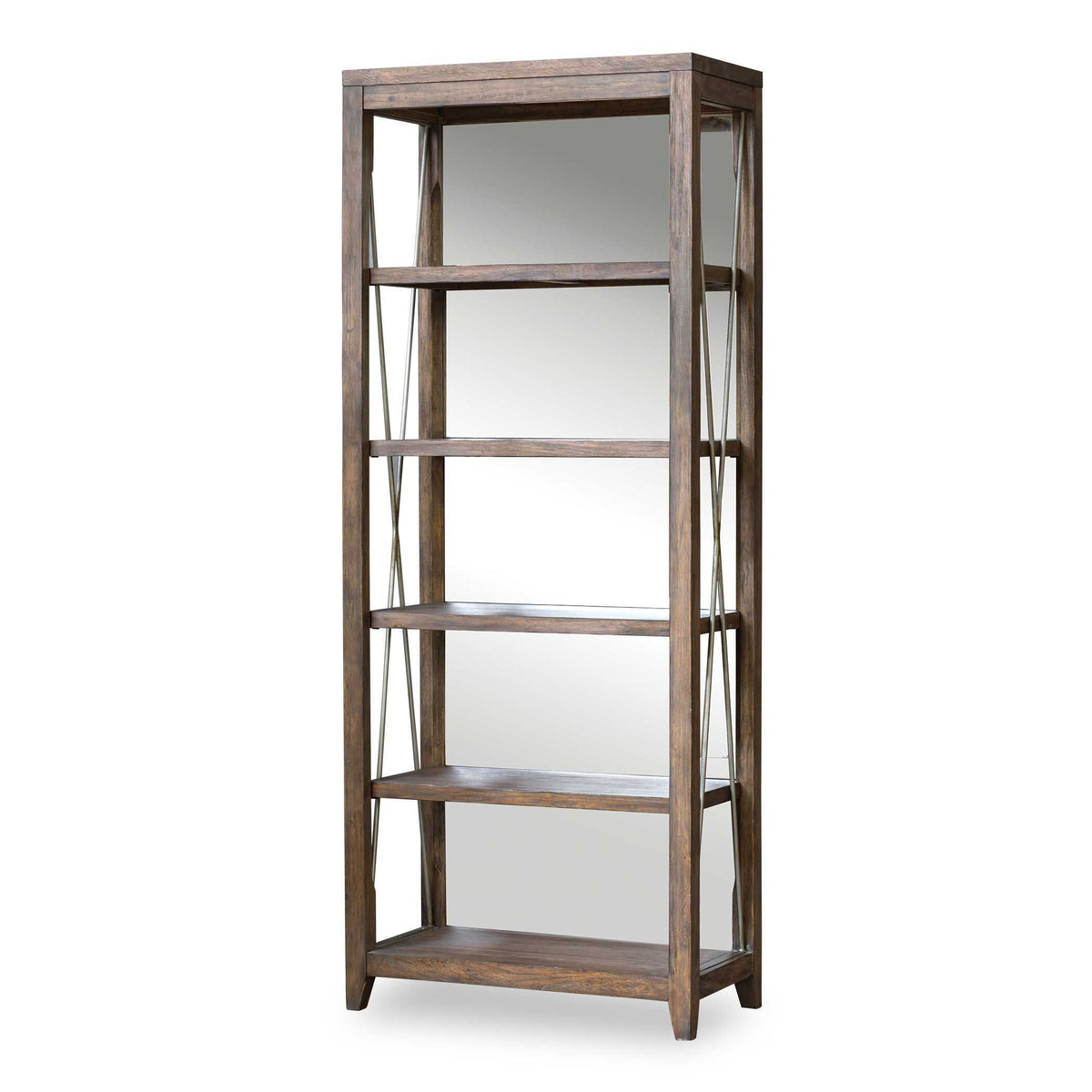 Delancey Weathered Oak Etagere - Dark Brown by Uttermost - View 1