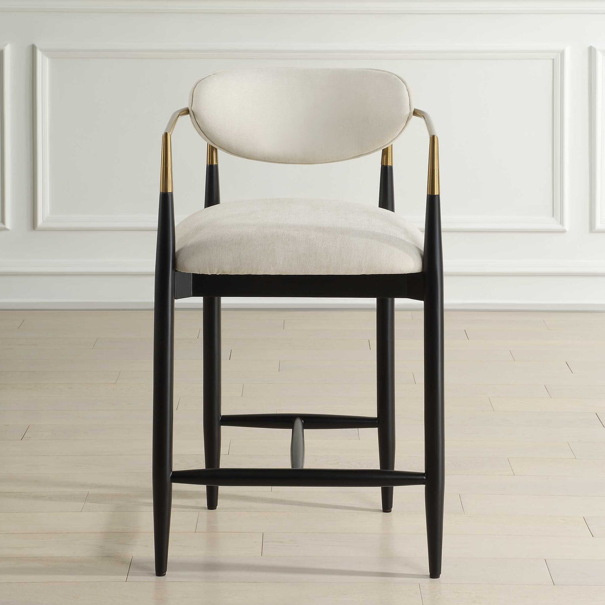 Moxie Counter Stool - Black / White by Uttermost - View 2