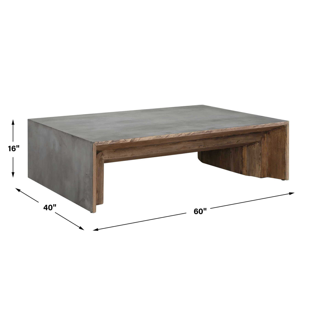 Vail Elm Coffee Table - Dark Brown by Uttermost - View 7