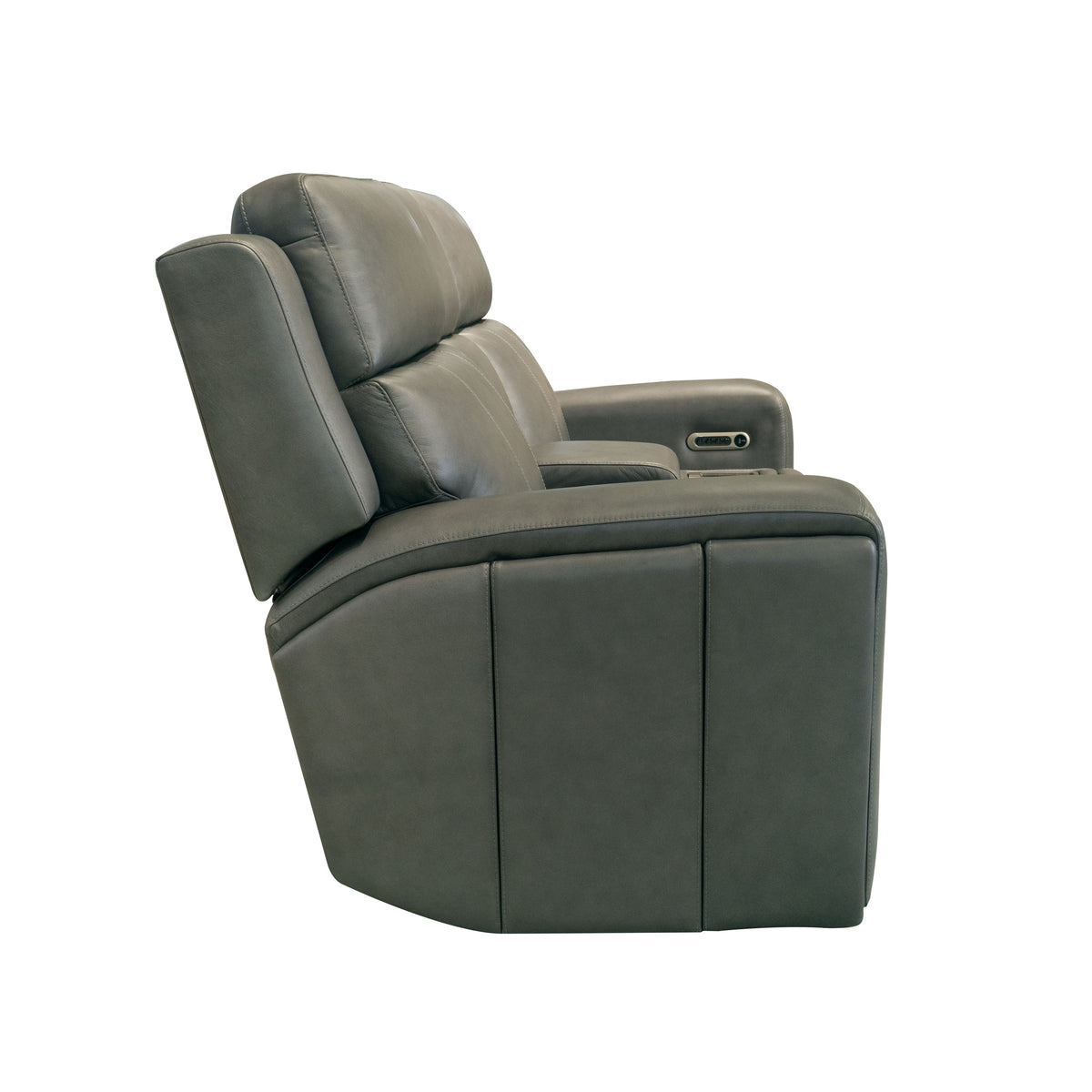 Wyatt Power Reclining Loveseat With Console & Power Headrests & Lumbar - Gunmetal | Flexsteel
