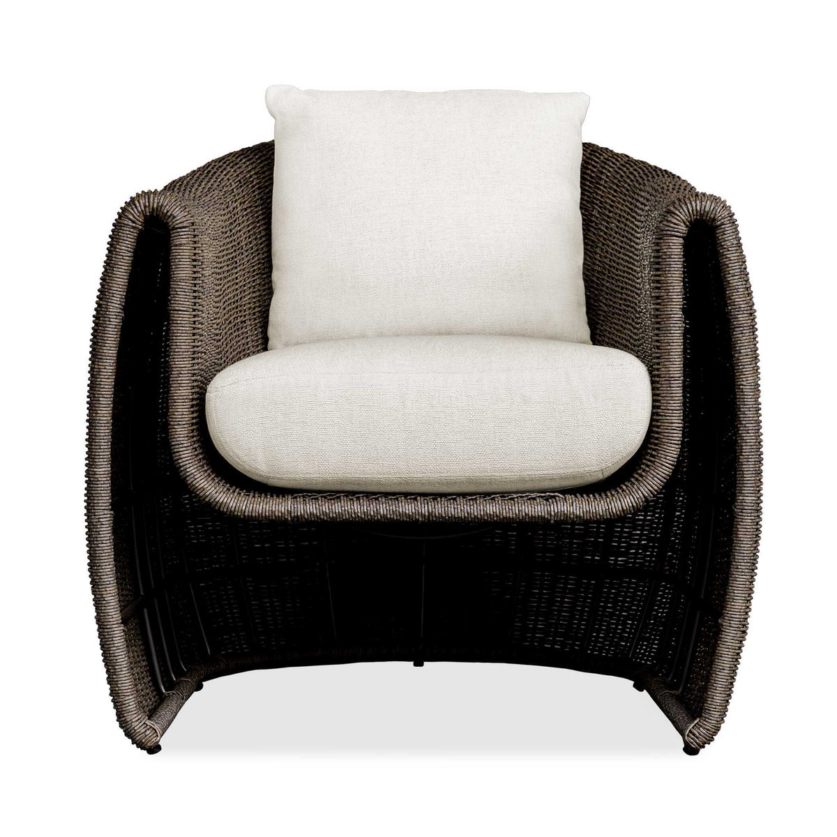 Tropic Outdoor Lounge Chair - Dark Brown / White by Uttermost - View 1