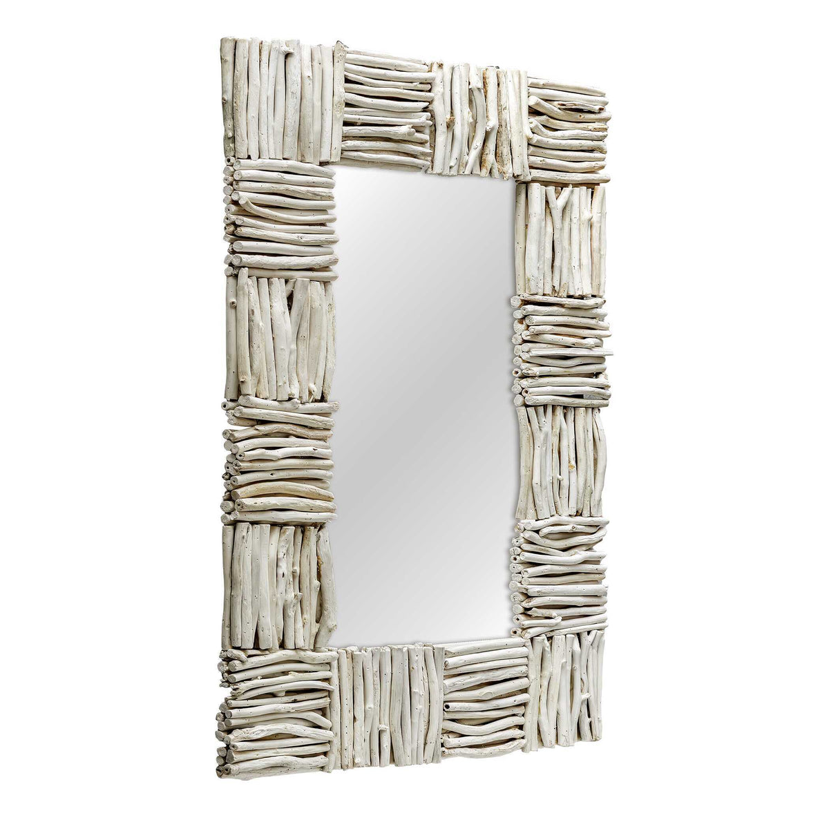 Lathey Teak Mirror Woodtone - Gray by Uttermost - View 4