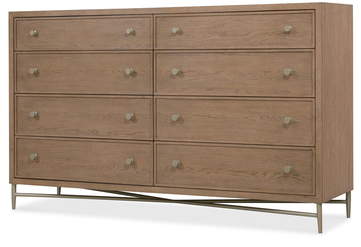 Sonnet Eight-Drawer Dresser - Dark Gray / Light Brown by Hooker Furniture - View 5