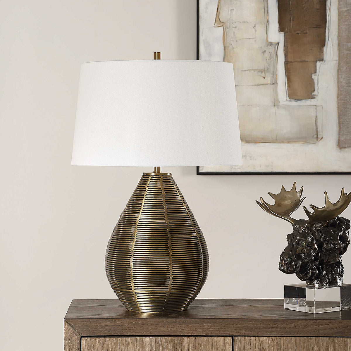 Knowles Brass Table Lamp - Bronze by Uttermost - View 3