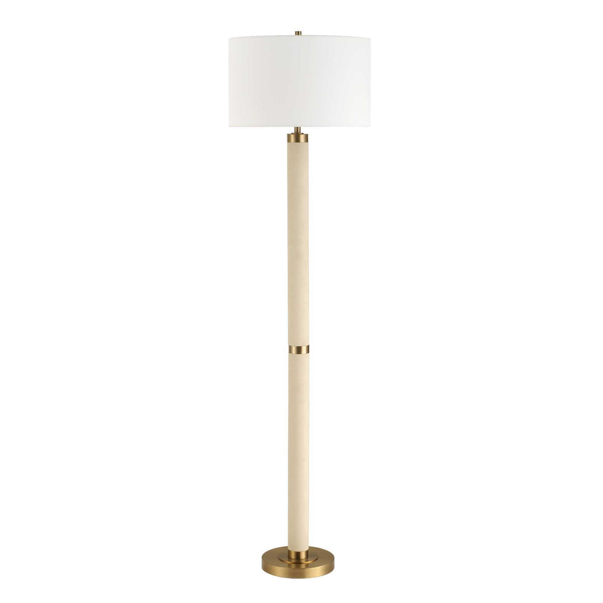 Wessex Floor Lamp - Gold / White by Uttermost - View 3
