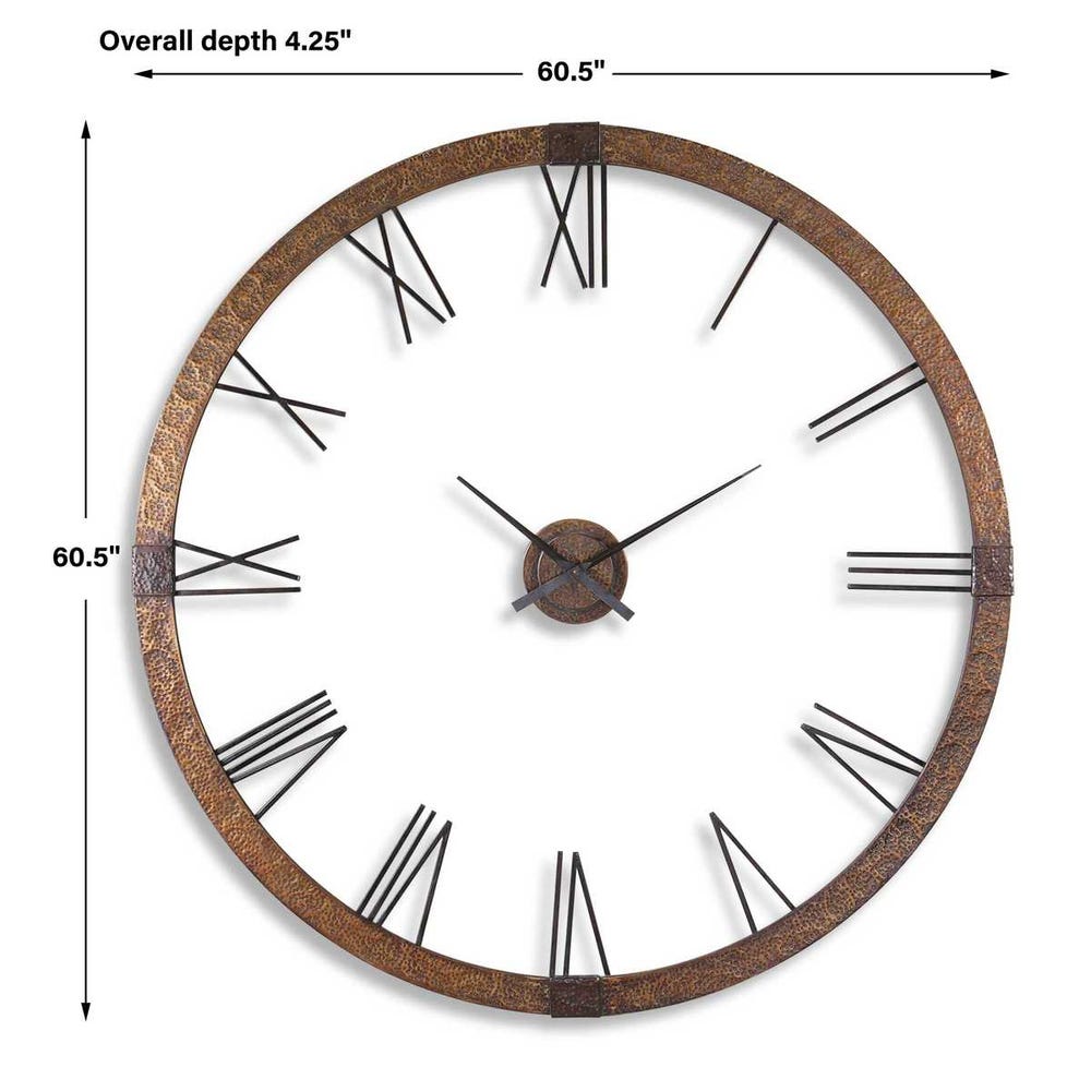 Reloj de pared Amarion de cobre de 60" | Uttermost