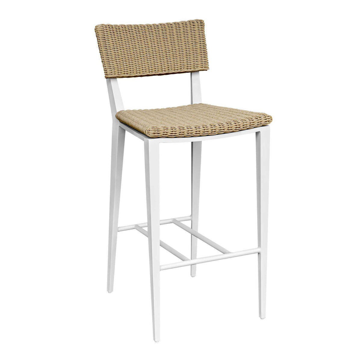 Calbas Outdoor Bar Stool White / Woodtone - White / Light Brown by Uttermost - View 5